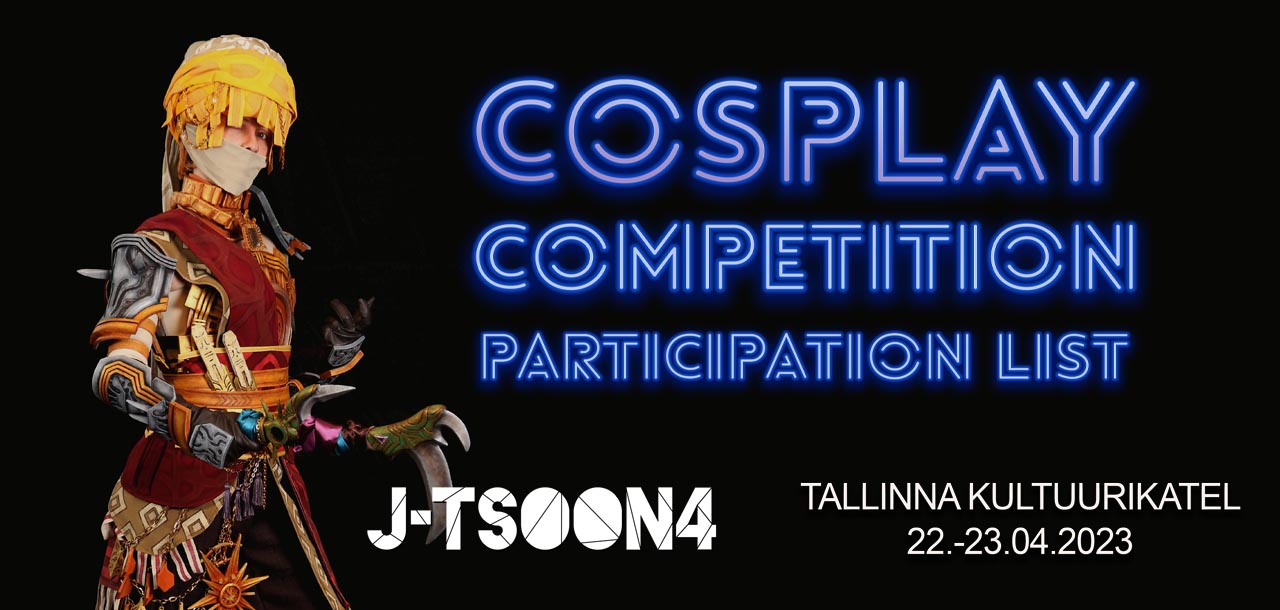 COSPLAY PARTICIPATION LIST FOR JZONE4